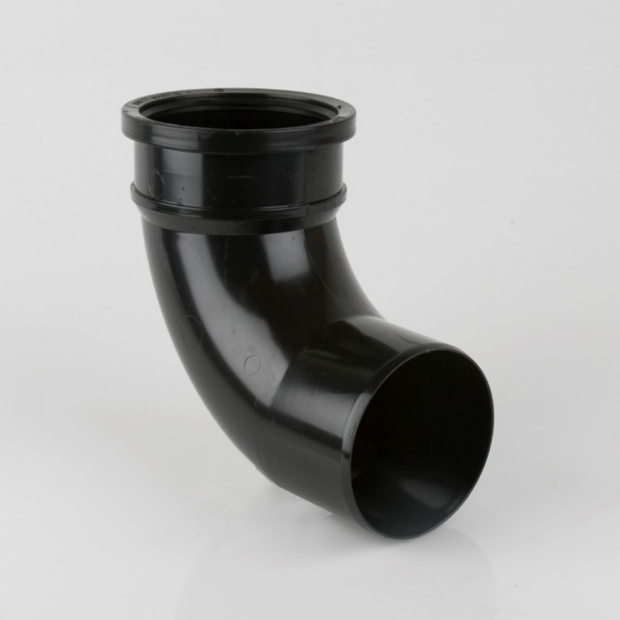 110mm Soil Pipe Single Socket Bend 92.5 Degrees Black