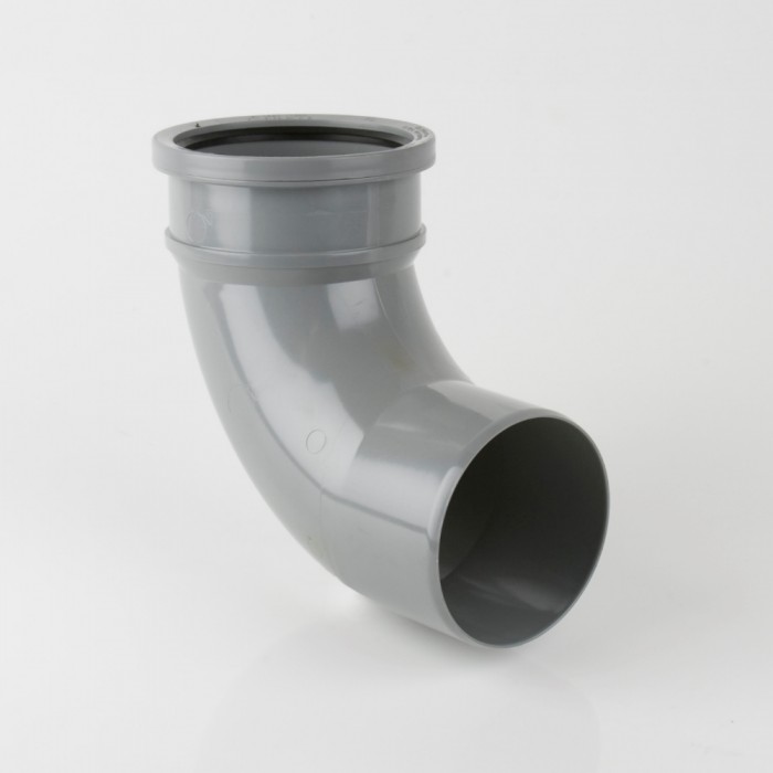 110mm Industrial Downpipe Bend 90 Degrees Grey
