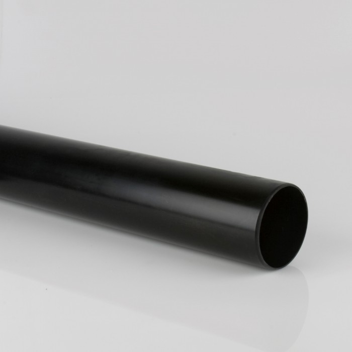 110mm Plain Ended Soil Pipe x 2.5m Black