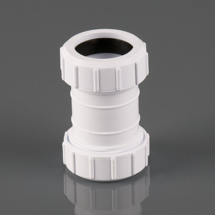 40mm Push Fit Waste Multifit Coupler White