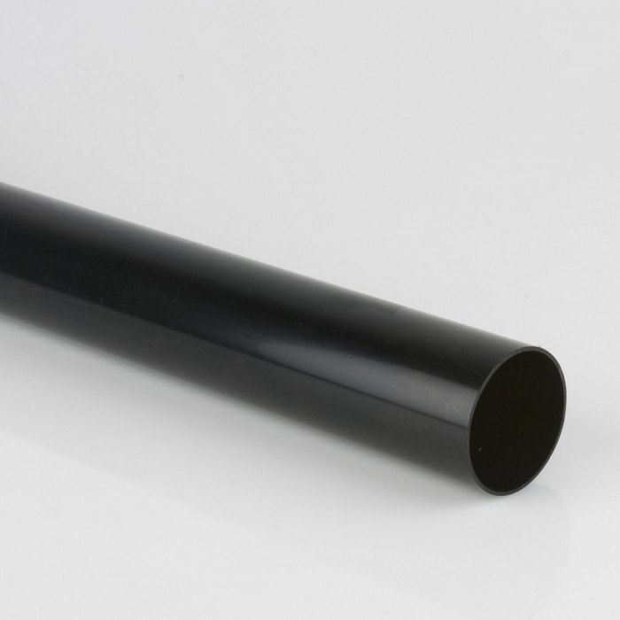 68mm Round Downpipe x 2.5m Black