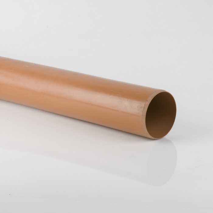 160mm Plain Ended Drainage Pipe x 3m