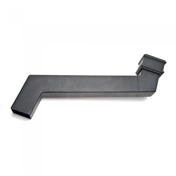 100mm x 75mm Plastic Cast Iron Style Rectangular Downpipe Adjustable Offset Bend
