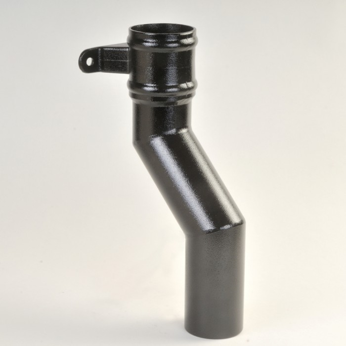 101mm Round Aluminium Downpipe Swan Neck Bend 450-750mm Cast Collar