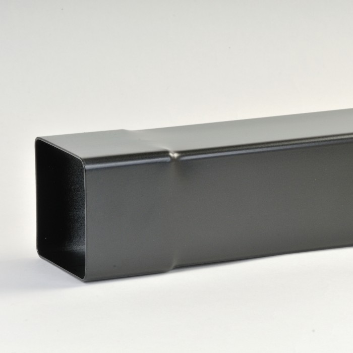 63mm Square Aluminium Downpipe Swaged Collar x 0.5m 2SDP0.5