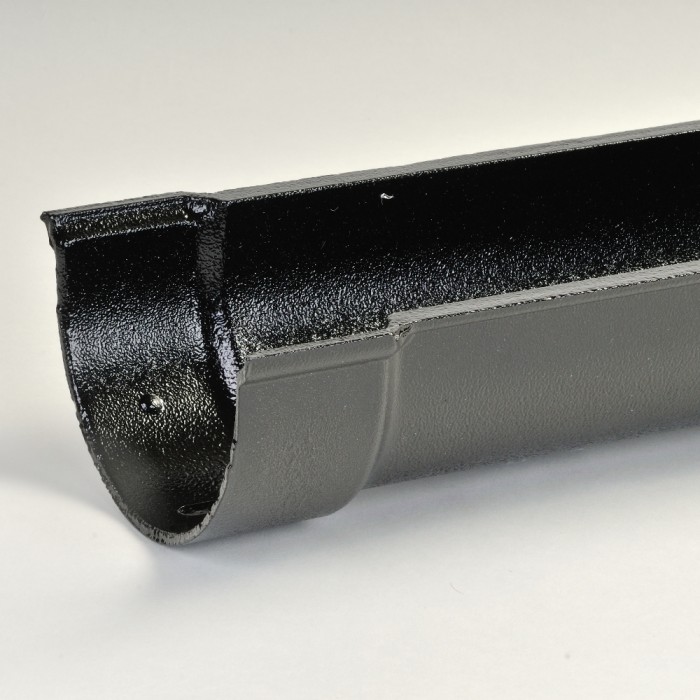 114mm Deep Beaded Half Round Cast Aluminium Gutter x 1.8m 4.5CDBHRG1.8