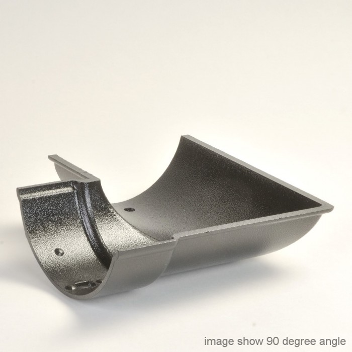 100mm Beaded Half Round Cast Aluminium Gutter Angle External 135 Degrees 4CBHRAX135