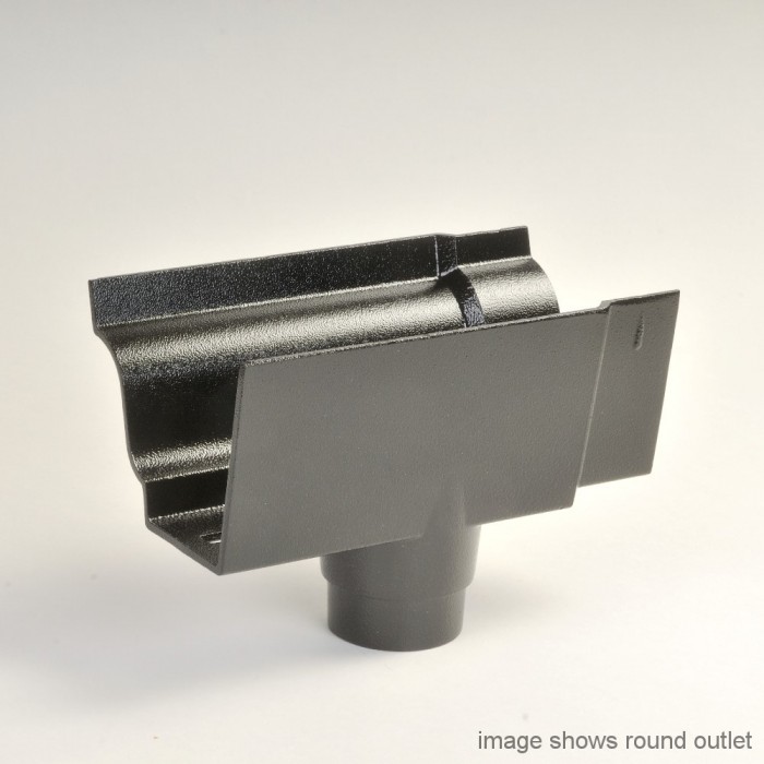 150mm Moulded No 46 Ogee Cast Aluminium Gutter Outlet 101mm Square 64CMOO4S