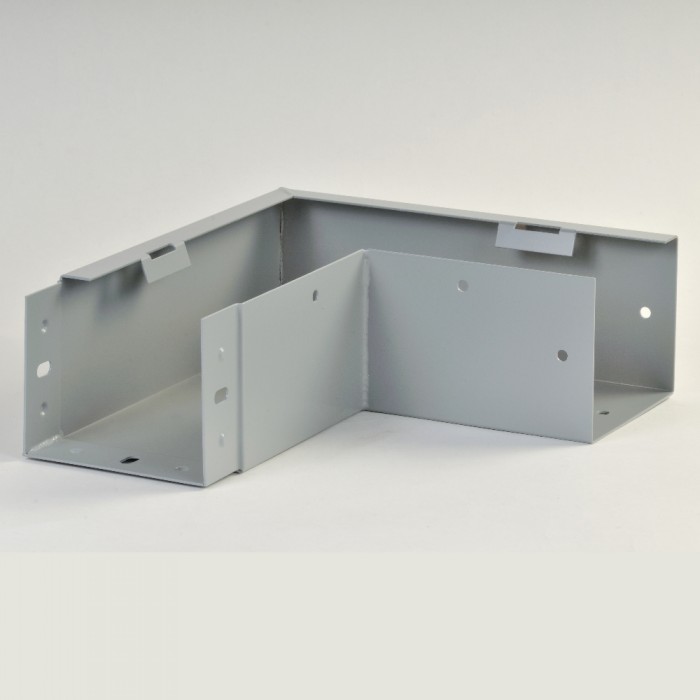 100mm x 75mm Pressed Aluminium Joggle Joint Box Gutter Angle Internal 90 Degrees 43BAI90