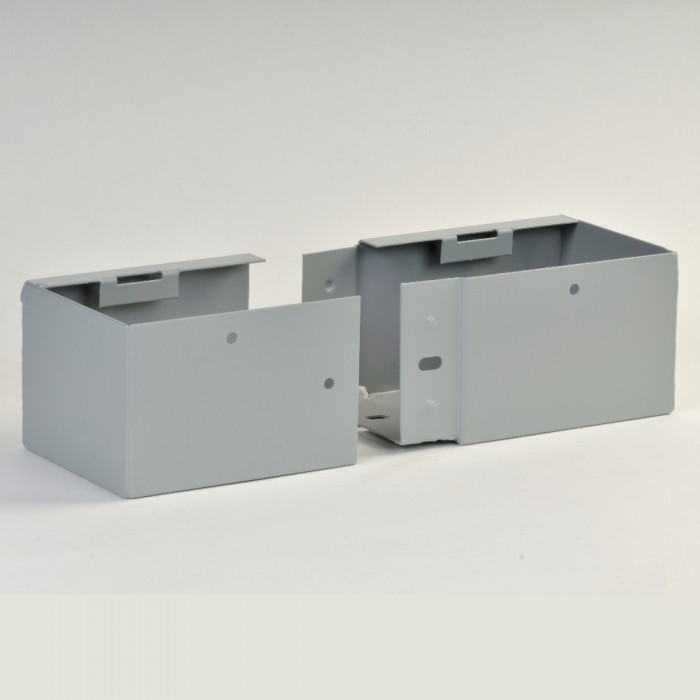 150mm x 100mm Pressed Aluminium Joggle Joint Box Gutter Stopend Left Hand 64BSEL