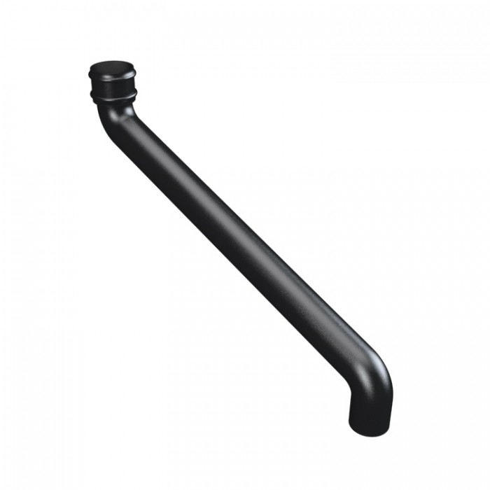 3 Inch (75mm) Round Cast Iron Downpipe Offset Bend 30 Inch Projection Painted