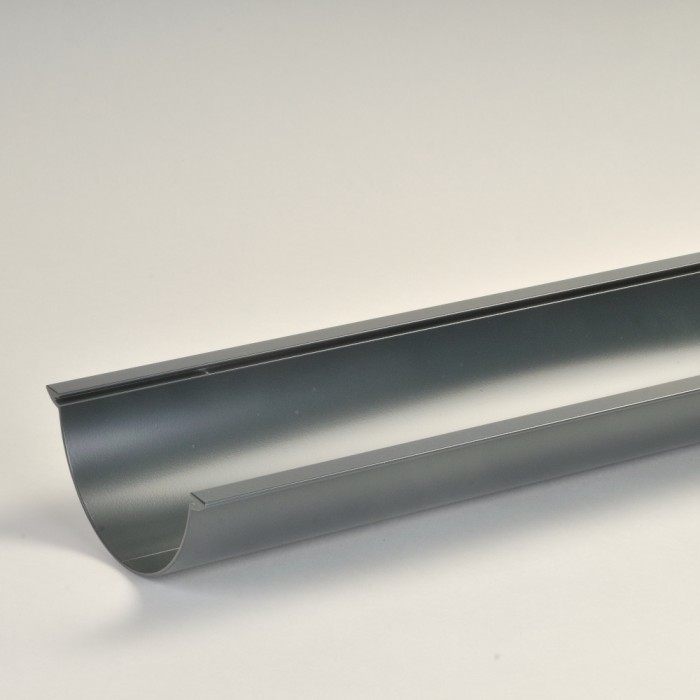 ARP Sentinel 112mm Beaded Half Round Snap Fit Aluminium Gutter x 1m 4BHRG available in a Plain Mill or Powder Coated Finish 4BHRG1