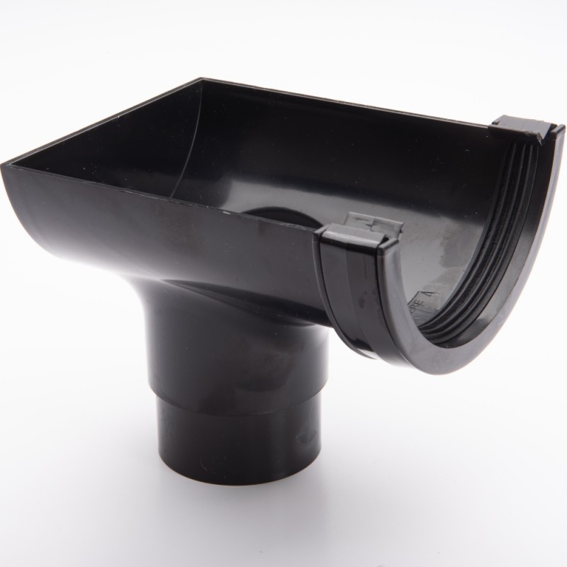 PVCu ROUND guttering STOP END 112mm BR47 downpipe GREY roofing BRETT MARTIN 