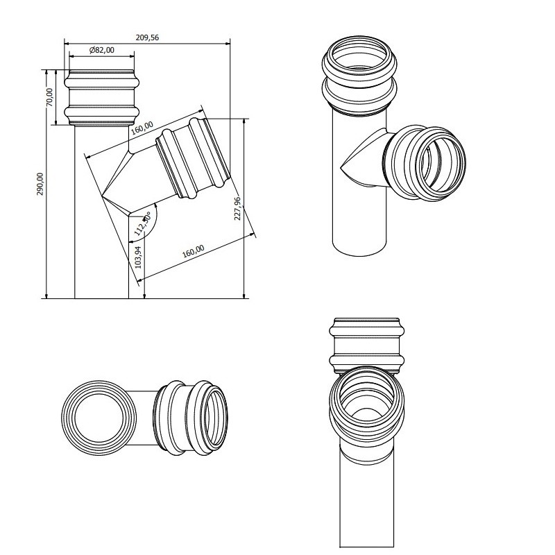68mm Round Cast Iron Style PVCu Downpipe Bran
