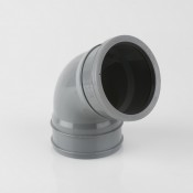 110mm round pvcu industrial downpipe top offset bend 112.5 degrees bs408