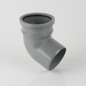 110mm round pvcu industrial downpipe bend 112.5 degrees single socket bs421