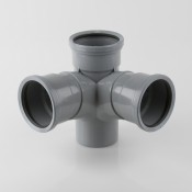 110mm pvcu push fit soil pipe corner branch 92.5 degrees bs491