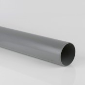 110mm round pvcu industrial downpipe x 3m plain ended bs403