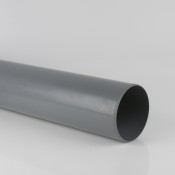 160mm pvcu push fit soil pipe x 3m plain ended bs603
