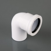 40mm push fit waste pipe conversion bend 90 degrees w926