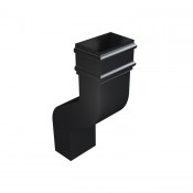 4 inch x 3 inch rectangular cast iron downpipe offset bend 6 inch projection