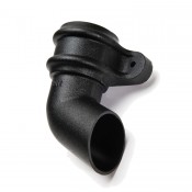 68mm round cast iron style pvcu right hand downpipe shoe with lugs br214rci