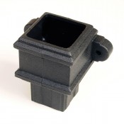 65mm square cast iron style pvcu downpipe coupler with lugs br506lci