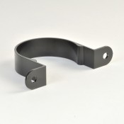63mm round aluminium downpipe flush fit pipe clip swaged collar