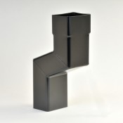 101mm x 76mm rectangular aluminium downpipe swan neck bend 63-100mm swaged collar