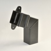 76mm square aluminium downpipe bend 92.5 degrees cast collar