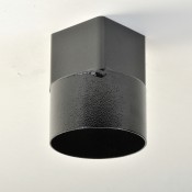 150mm square aluminium downpipe drain connector swaged collar