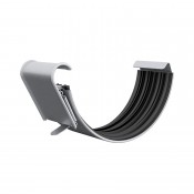 half round steel gutter joint 100mm painted
