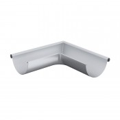 half round steel gutter angle external 90 degree 190mm painted