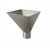 galvanised steel downpipe large square hopper 75mm