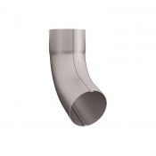 Lindab 75mm Steel Downpipe Bend 70 Degrees (single socket) Silver Metallic