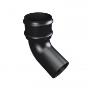 2.5 inch (65mm) round cast iron downpipe bend 112.5 degrees
