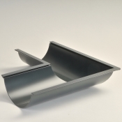 150mm beaded half round aluminium snap fit gutter angle 90 degrees