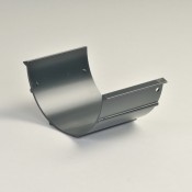 125mm beaded half round aluminium snap fit gutter union